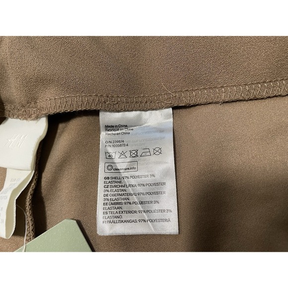NWT H&M Flare Pants Womens Sz 2XL Pull on Stretch Bootcut Flare Trousers Brown - Picture 4 of 9